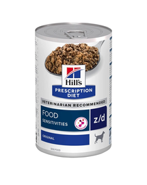 HILL'S Prescription Diet Canine z/d 370 g Dieta veterinara pentru caini, pentru intolerante alimentare