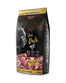 LEONARDO Fresh Duck & Poultry Hrana uscata pentru pisici, cu rata si pasare 4 kg