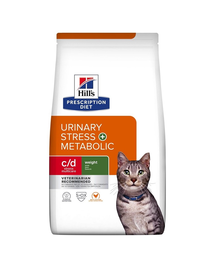 HILL'S Prescription Diet Feline c/d Urinary Stress + Metabolic 8 kg Hrana uscata pisici cu afectiuni ale tractului urinar