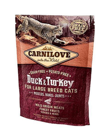 CARNILOVE Cat Large Breed rață și curcan 400 gr