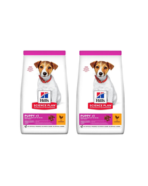 HILL'S Science Plan Canine Puppy Small&Mini Chicken 6 kg (2 x 3 kg) hrana uscata catei si femele gestante