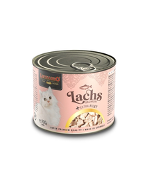 LEONARDO cu somon si extra file, pentru pisici 6x200 g