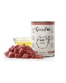 GUSSTO Cat Fresh Beef set conserve pisica, cu vita 12x400 g