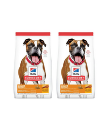 HILL'S Science Plan Adult Light Medium breed hrana caini adulti, cu pui 28 kg (2x14 kg)