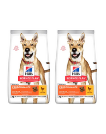 HILL'S Canine Adult 1+ Performance 28 kg (2x14 kg) hrana cu pui, pentru caini activi