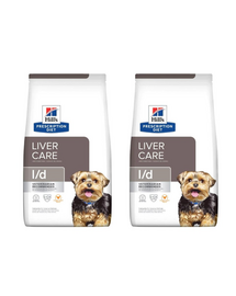 HILL'S Prescription Diet Canine l/d Liver Care caini cu afectiuni hepatice 20 kg (2x10 kg) hrana dietetica