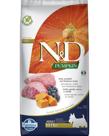 FARMINA N&D Adult mini Hrana pentru caini de talie mica, cu miel, dovleac si afine 7 kg
