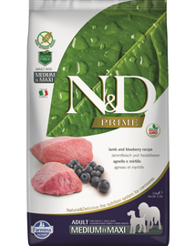 FARMINA N&D Prime Adult Medium/Maxi Hrana caine talie medie si mare, cu miel si afine 2,5 kg