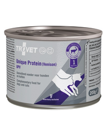 TROVET Unique Protein Venison UPV cu vanat 6x200 g pentru caini si pisici