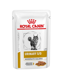 ROYAL CANIN Veterinary Diet Feline Urinary S/O Moderate Calorie 48 x 85 gr- hrana umeda dietetica cu calorii reduse pentru pisicile cu afectiuni ale tractului urinar inferior