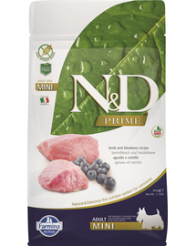 FARMINA N&D Adult Mini Lamb&Blueberry hrana uscata caini adulti de talie mica, miel si afine 800 g