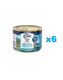 ZIWIPEAK Cat Mackerel&Lamb hrana umeda pisica 6x185 g macrou si miel