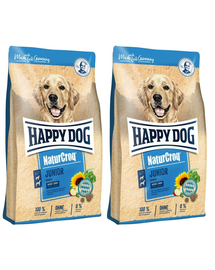 HAPPY DOG NaturCroq Junior cu pasare 30 kg (2 x 15 kg) Hrana uscata pentru catei
