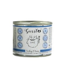 GUSSTO Cat Fresh Turkey&Tuna ton si curcan pentru pisici 12x200 g
