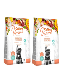 CALIBRA Dog Verve GF Junior Medium Large Chicken&Duck hrana uscata fara cereale pentru caini juniori de talie medie/mare 24 kg (2 x 12 kg)