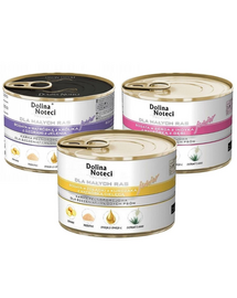 DOLINA NOTECI Junior Premium Mix Conserve pentru catei de talie mica, sortimente mixte 12x185g