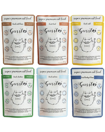 Gussto Cat Mix plicuri hrana umeda pisici 6x85 g