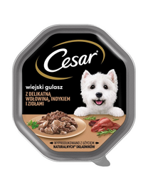 CESAR Hrana umeda caine150 g curcan, vita si ierburi aromatice in sos