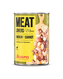 JOSERA Meatlovers Menu hrana umeda caini, pui si morcov 400 g