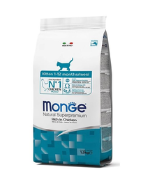 MONGE Cat Kitten Hrana uscata pisici junior, cu pui 400 g