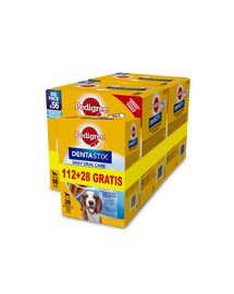 PEDIGREE DentaStix recompensa dentara caini 112 + 28 buc. pentru rase medii