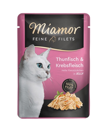 MIAMOR Feline Filets Plic hrana pisici, cu ton si crab in aspic 100 g