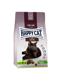 HAPPY CAT Sterilised Hrana uscata pentru pisici de la varsta de 12 luni, cu pasare si miel 4 kg