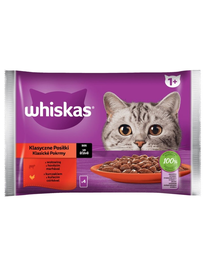 WHISKAS pui si vita in sos 4x85g hrana umeda pisica adulta