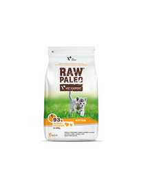VETEXPERT Raw Paleo Kitten Turkey&Chicken 6 kg Hrana uscata pentru pisoi
