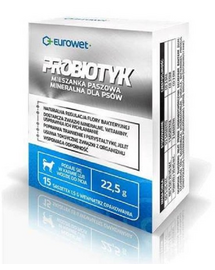 EUROWET probiotic pudră pentru câini 15 plicuri x 1,5 g