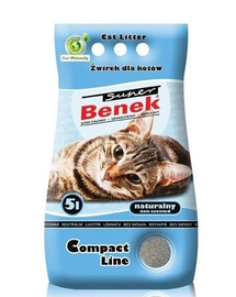 Benek Super Compact Blue nisip pentru litiera 5 L