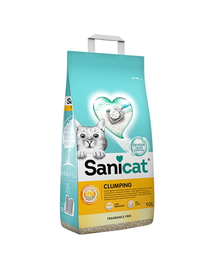 SANICAT Clumping asternut din bentonita pentru litiera pisicilor, fara miros 16 L