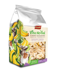VITAPOL Chipsy banane pentru rozătoare 150 g