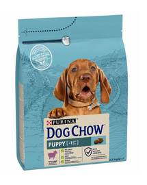 Hrană pentru căței PURINA Dog Chow Puppy 2,5 kg cu miel și prebiotice