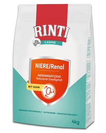 RINTI Canine Kidney/Renal Chicken hrana sustinere functie renala caini 4kg cu pui