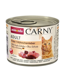 ANIMONDA Carny Adult hrana pisica adulta, curcan si ficat de pui 200 gr
