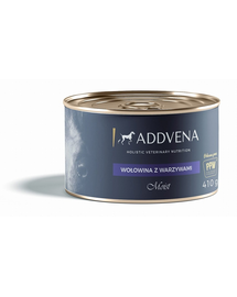 ADDVENA Hrana umeda cu vita si legume 410g pentru caini