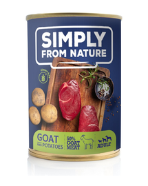SIMPLY FROM NATURE Hrana umeda pentru caini, carne de capra si cartofi 400 g
