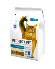 PERFECT FIT Sterile 1+ Hrana uscata completa 2.8 kg bogata in pui pentru pisici adulte sterilizate