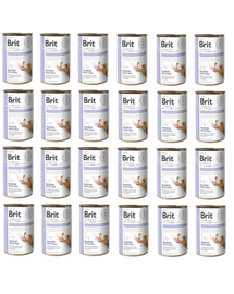 BRIT Veterinary Diet Gastrointestinal Salmon&Pea sistem digestiv sensibil la caini 24x400 g hrana dietetica