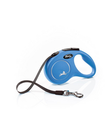 FLEXI New Classic lesa automata cu banda pentru caini, albastru, marimea S, 5 m