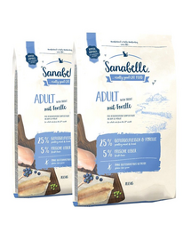 SANABELLE Hrana uscata cu pastrav pentru pisicile adulte 20 kg (2 x 10 kg)