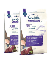 SANABELLE Hrana uscata cu strut pentru pisici adult 20 kg (2 x 10 kg)