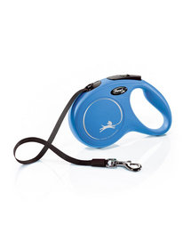 FLEXI New Classic lesa automata cu banda pentru caini, albastru, marimea M, 5 m