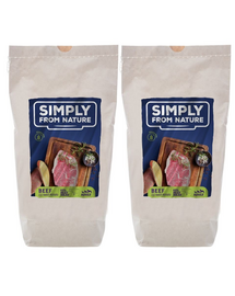 SIMPLY FROM NATURE Hrana uscata pentru caini, coapta la cuptor, cu vita 1,2 kg x 2