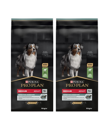 PURINA PRO PLAN Medium Adult Sensitive Digestion hrana uscata caini adulti de talie medie, cu miel 28 kg (2 x 14 kg)