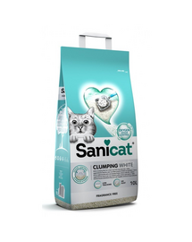 SANICAT Clumping White Unscented 10L nisip litiera pisici