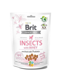 BRIT Care Dog Crunchy Cracker Puppy Insect 200 g recompense pentru caini juniori, cu insecte