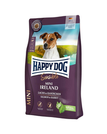 HAPPY DOG Sensible Mini Ireland 10kg Hrana caine talie mica, cu somon si iepure
