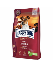 HAPPY DOG Sensible Mini Africa 4 kg hrana caini sensibili, cu strut